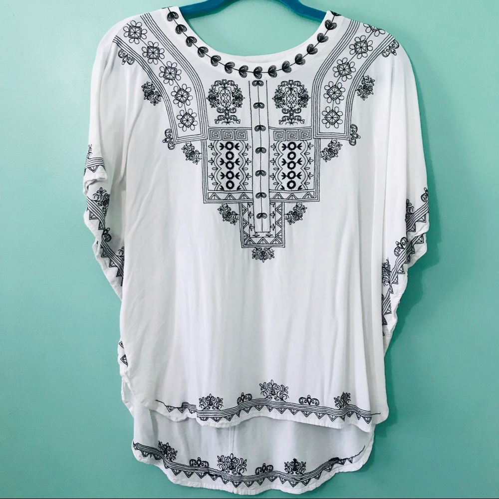 White Shawl Shirt